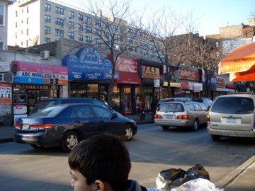 Busy roads and empty storefronts in Jackson Heights