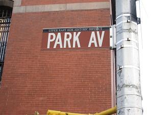 A Street Sign in New York City that indicates the historic nature of Park Avenue.