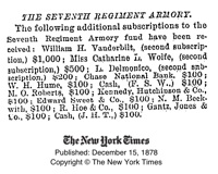 Here we see several more financial contributors to the Seventh Regiment Armory 