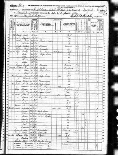  Federal Census 1970 page 1 