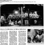 1933 New York Times Article entitled "Dawn is Midday at Meat Market"